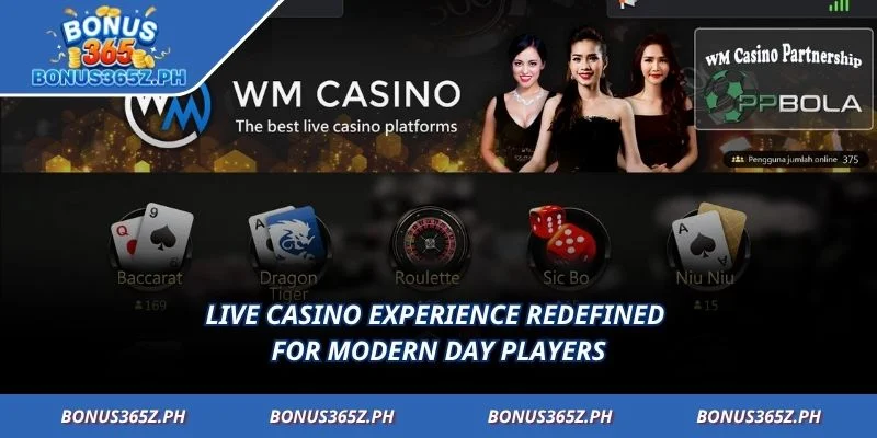 Live casino experience redefined for modern day players