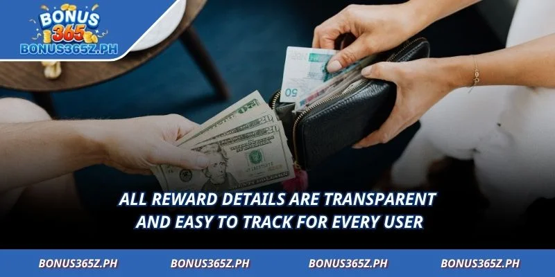 All reward details are transparent and easy to track for every user